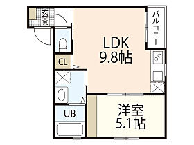 SMART VILLA上安A棟  ｜ 広島県広島市安佐南区上安1丁目（賃貸アパート1LDK・2階・34.67㎡） その2