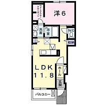 ユニゾンB  ｜ 広島県広島市安佐南区山本6丁目（賃貸アパート1LDK・1階・45.33㎡） その2