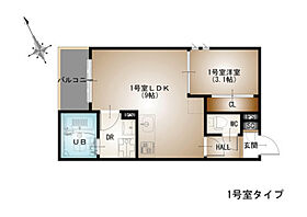 広島県広島市西区小河内町1丁目（賃貸アパート1LDK・3階・30.38㎡） その2