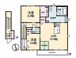 ルミエール 2階2LDKの間取り
