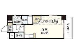 KatayamaBLD20 4階ワンルームの間取り