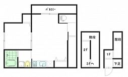 レユシール温品 1LDKの間取図画像