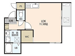 Esperanza青崎 1Kの間取図画像