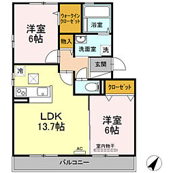 間取図画像 2LDK