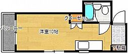 和秀ビル ワンルームの間取図画像
