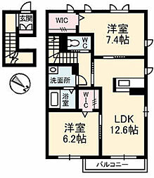間取図画像 2LDK