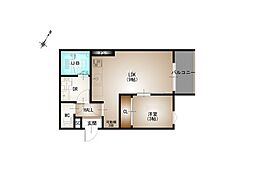 REGALEST 牛田旭 3階1LDKの間取り