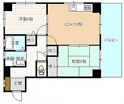 KSMビル 2LDKの間取図画像
