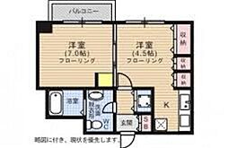 ブリアンローズ上幟 2Kの間取図画像