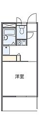 レオパレスARK壱番館 1Kの間取図画像
