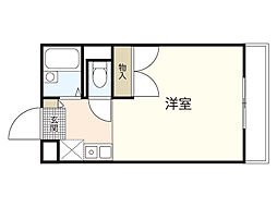fiore宮島口 1Kの間取図画像