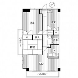 天衣中筋 3LDKの間取図画像