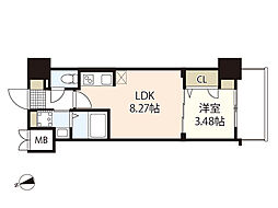 S-RESIDENCE観音公園aloria 1LDKの間取図画像