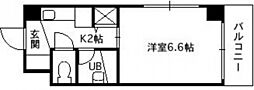 スカイハイツ中央 1Kの間取図画像