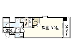 ウェスティン鉄砲町 1Kの間取図画像