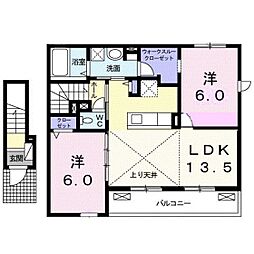 セリージェ2 2LDKの間取図画像