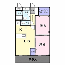 Casa&Michiroom宮島口西 2LDKの間取図画像