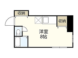 皆川ビル ワンルームの間取図画像