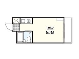 サンシャトル ワンルームの間取図画像
