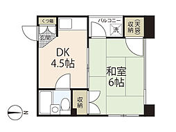 RGT竹屋町ビル 1DKの間取図画像