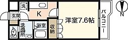 シェルル大町 1Kの間取図画像
