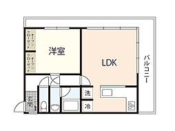 純金堂ビル 1LDKの間取図画像
