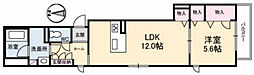 シャーメゾン隅の浜 1LDKの間取図画像