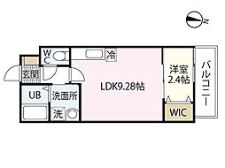 Esperanza江波 1LDKの間取図画像