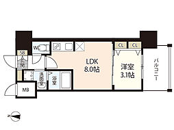 S-RESIDENCE国泰寺一丁目 1LDKの間取図画像