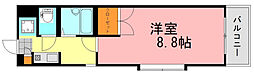 ウイル緑井 1Kの間取図画像