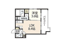 ETERNO江波 1LDKの間取図画像