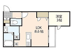 月光南観音零番館 1LDKの間取図画像