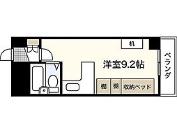 スカイシティー一番館 ワンルームの間取図画像