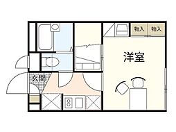 レオパレスコンフォート上東雲 1Kの間取図画像
