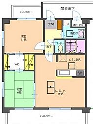 ルネスベルデ 2LDKの間取図画像