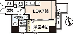 Katayamaビル25 1LDKの間取図画像