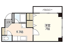アペックスビル 1Kの間取図画像