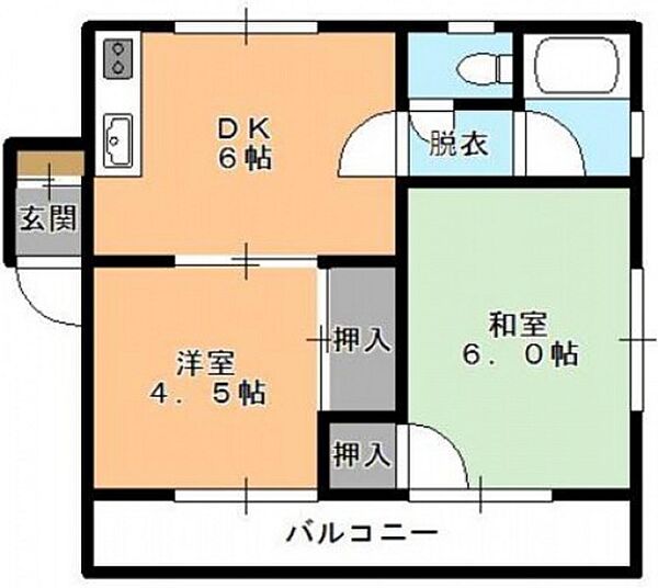 広島県広島市中区舟入南1丁目(賃貸マンション2DK・3階・40.00㎡)の写真 その2