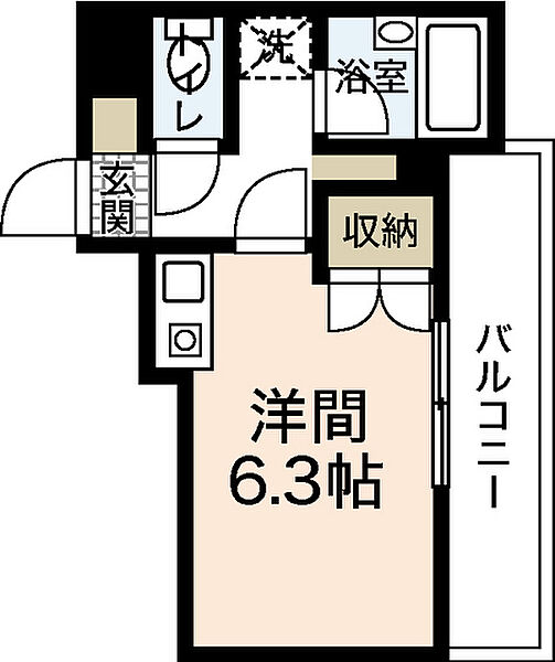 ライネスハイム ｜広島県広島市佐伯区旭園(賃貸マンション1R・3階・21.19㎡)の写真 その2