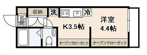 ＣＯＬＬＩＮＡ隅の浜 ｜広島県広島市佐伯区隅の浜1丁目(賃貸アパート1K・2階・21.28㎡)の写真 その2