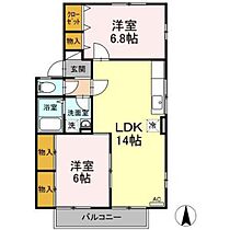 エクレール西田　B棟  ｜ 広島県広島市佐伯区三宅3丁目（賃貸アパート2LDK・2階・55.00㎡） その2