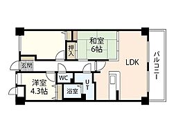 ダイアパレスウエストシティ四季の杜 3LDKの間取図画像