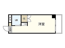 グリーンハイツ庚午 ワンルームの間取図画像
