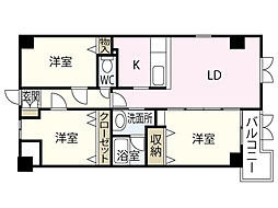 ハイライフセイコウ 4階3LDKの間取り