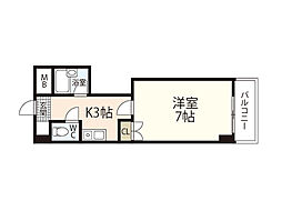 トロール吉島 1Kの間取図画像