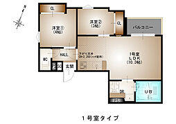 Regalest-F古市2 3階2LDKの間取り