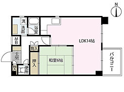 ベルソーレ松本 1LDKの間取図画像