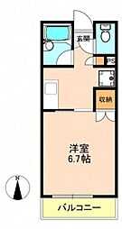 ルーベ祇園 1Kの間取図画像