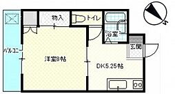 サンファミール緑井 1DKの間取図画像