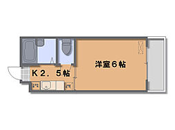 BM-8ビル 1Kの間取図画像